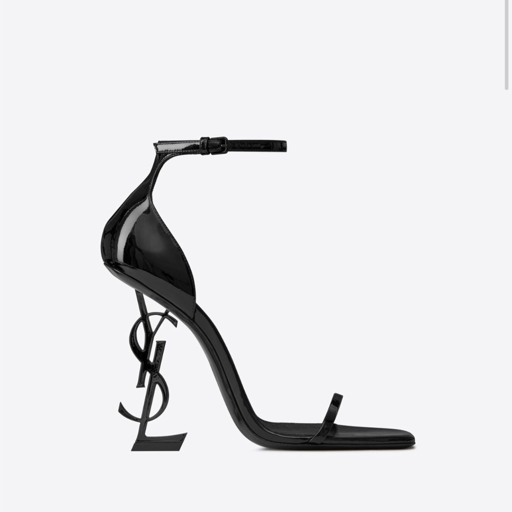 BRAND NEW SAINT LAURENT YSL OPYUM LEATHER SANDAL HEEL